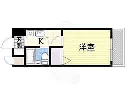 ノルデンハイム豊新 1Kの間取図画像