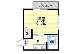 アメニティー三宅 1Kの間取図画像
