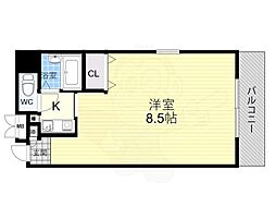 マインド3 ワンルームの間取図画像