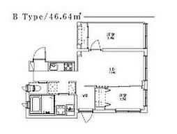 CASA　SALUTE　TOYOCHO 1階2LDKの間取り