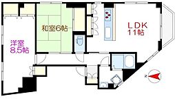 グランドアルブル 2LDKの間取図画像