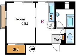 森芳ビル 1Kの間取図画像