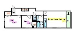 アークホームズ毛利沼田ビル 1LDKの間取図画像