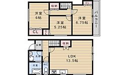 桜ケ丘2丁目テラス 1階3LDKの間取り