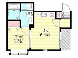 IBUSOLAS 1階1DKの間取り