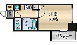 リーガル新大阪3 1Kの間取図画像