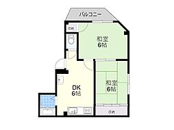 ハイツイケダ 2DKの間取図画像