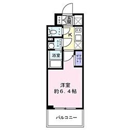 エスリード新大阪ザ・プレミアWEST 1Kの間取図画像