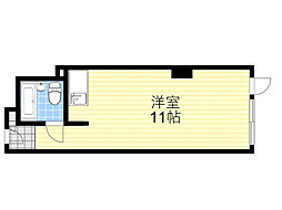 チサン第8新大阪 ワンルームの間取図画像
