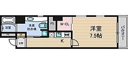 セレッソコートリバーサイドOSAKA 1Kの間取図画像