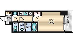 プレサンス新大阪ザ・シティ 1Kの間取図画像