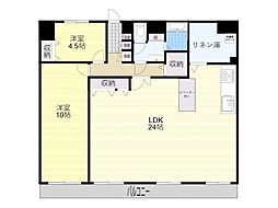 マンションサルナート 2LDKの間取図画像