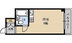 ライオンズマンション新大阪第5 ワンルームの間取図画像