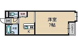 エクト2 1Kの間取図画像