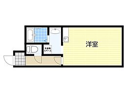 新大阪コーポビアネーズ ワンルームの間取図画像