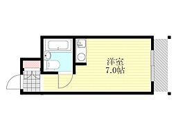 ライオンズマンション新大阪第5 ワンルームの間取図画像