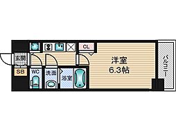 プレサンス新大阪ザ・シティ 1Kの間取図画像
