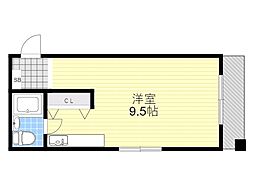 エサカファインクレスト ワンルームの間取図画像