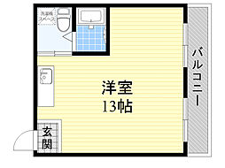 メゾンガロパン ワンルームの間取図画像