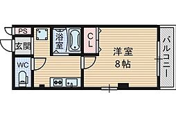 GranVerde緑地 1Kの間取図画像