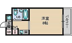ファミールハイツ北大阪5号棟弐番館 ワンルームの間取図画像