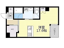 少路パークレジデンス ワンルームの間取図画像