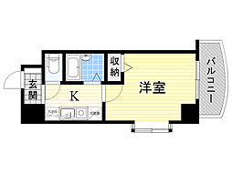 ノルデンハイム小松 1Kの間取図画像