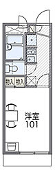 レオパレスハピネス 1Kの間取図画像