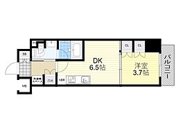 ザ・パークハビオ塚本 1DKの間取図画像