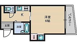 フェアリーコート 1Kの間取図画像