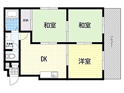 シティハイツ姫島 3DKの間取図画像