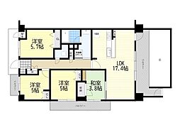 ジオ緑地公園シティフォレスト 4LDKの間取図画像