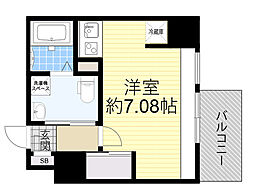 ドゥーエ江坂3 ワンルームの間取図画像
