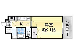 PARKFLATSESAKA 1Kの間取図画像