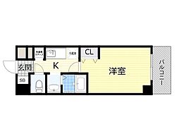 パークフラッツ緑地公園 1Kの間取図画像