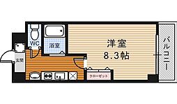 シャンヴェルジュ豊中1 1Kの間取図画像