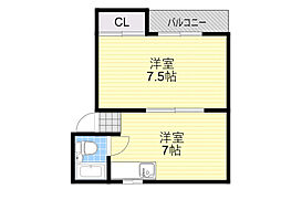 スタジオ・ラ・マンタ曽根 1DKの間取図画像