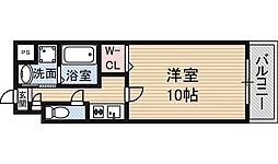 パルクレール 1Kの間取図画像