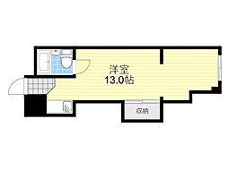 スタンドアップ淡路 ワンルームの間取図画像