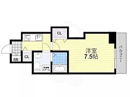RitzSQUAREdomani 1Kの間取図画像