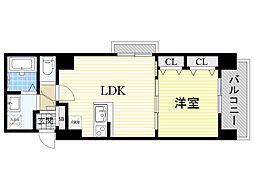 ノルデンハイム江坂2 1LDKの間取図画像