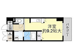 アーバネス淀川 ワンルームの間取図画像