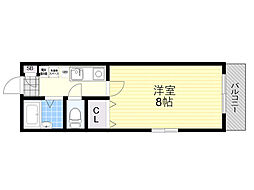 サピエンストヨナカ 1Kの間取図画像