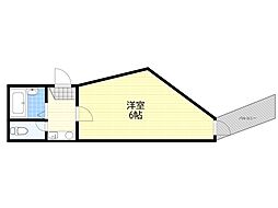 プレアール姫島 1Kの間取図画像