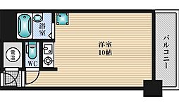 朝日プラザ新大阪 ワンルームの間取図画像