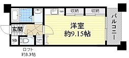 フォレステージュ江坂垂水町 1Kの間取図画像