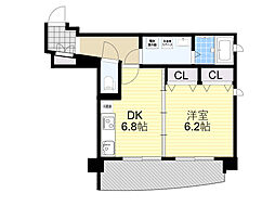 サンレムート・江坂2nd 1DKの間取図画像