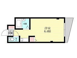 メゾンアンティーム 1Kの間取図画像