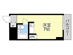 レバンガAP新大阪イースト ワンルームの間取図画像