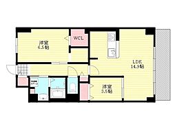 ホープファミリア 2LDKの間取図画像